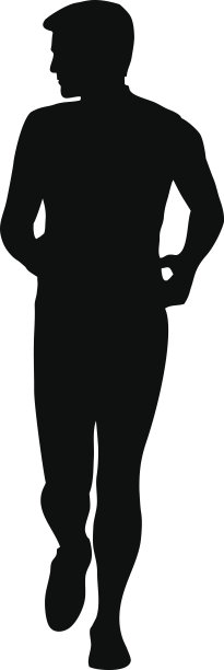 跑步慢跑的人剪影图片下载