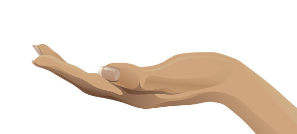 矢量插图的开放的人的手图片下载