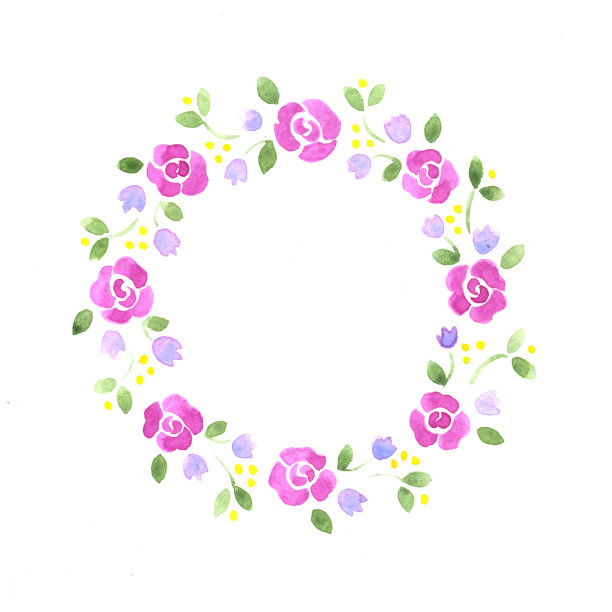 水彩装饰花卉元素图片下载