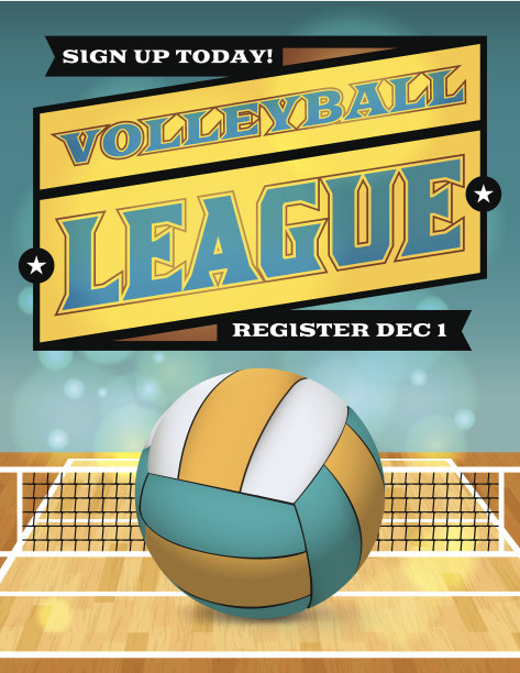 矢量排球联盟飞行插图图片下载