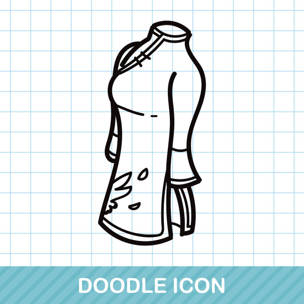 旗袍涂鸦图片下载