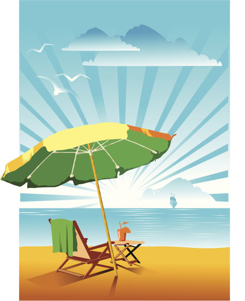 沙滩伞图片下载