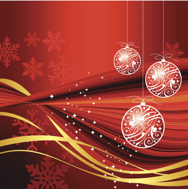 红色圣诞背景图片下载