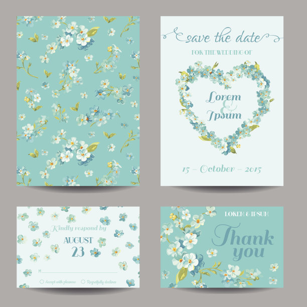 不同场合的请柬和贺卡图片下载