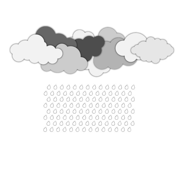 雨季背景与雨滴和云图片下载