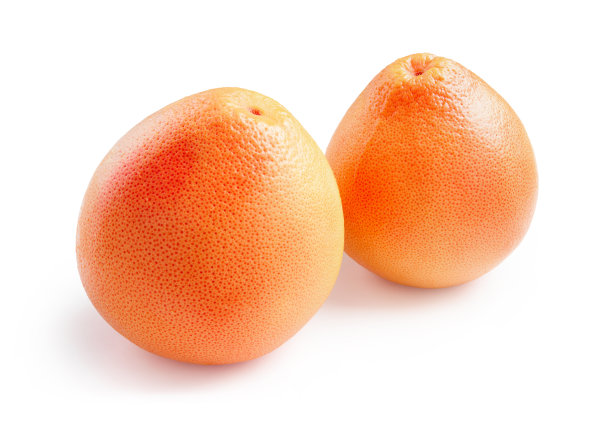 葡萄柚孤立在白色背景上图片下载