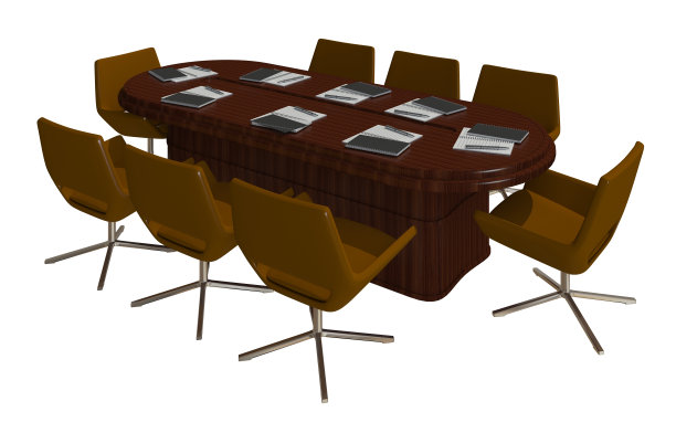 办公家具孤立在白色背景上图片下载