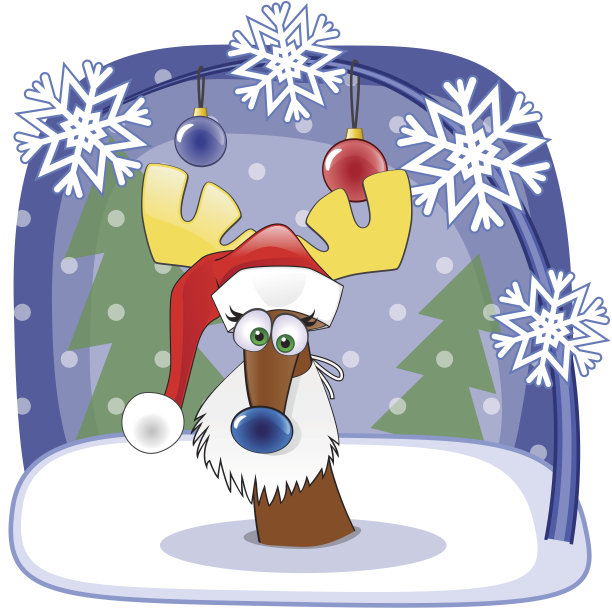 圣诞老人的鹿图片下载