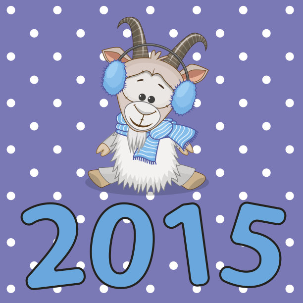 戴着毛耳机的山羊图片下载