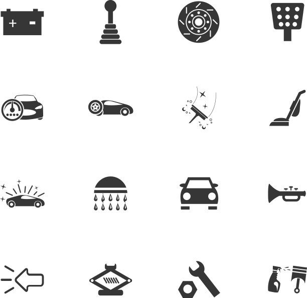 汽车商店图标集图片下载