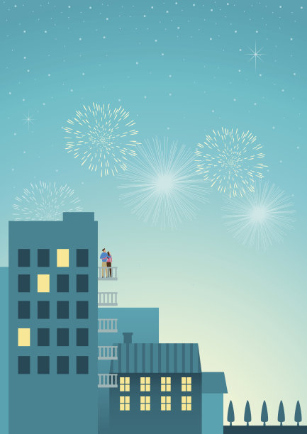 浪漫新年之夜图片下载