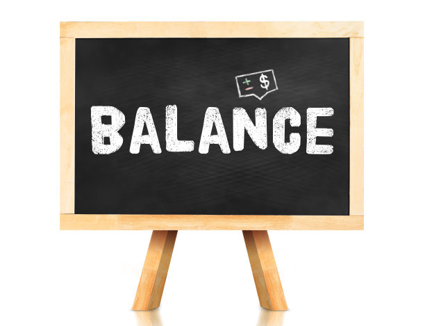 平衡黑板上的字与画架隔离图片下载