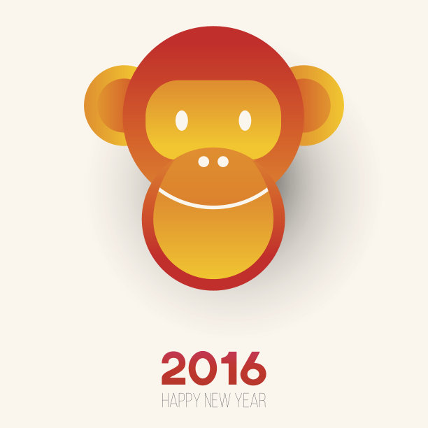 卡通红猴头。图片下载