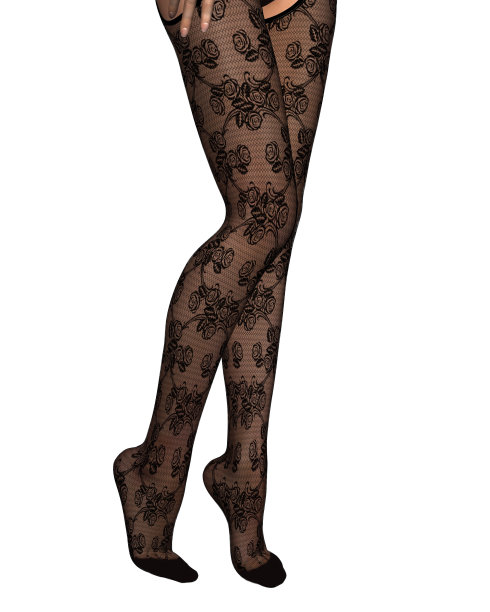 性感的腿在黑色长筒袜图片下载