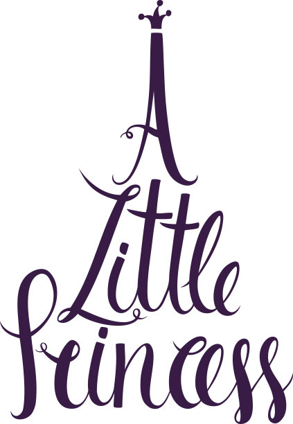 小公主刻字设计卡片图片下载