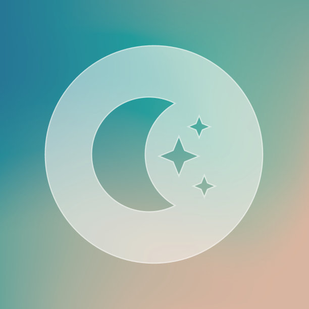 月亮和星星的透明图标。天气图片下载