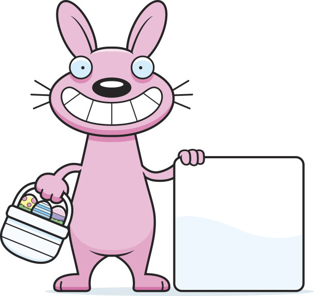 卡通复活节兔子标志图片下载