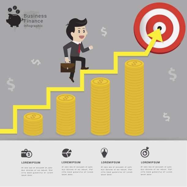 企业走在图形金融上，以图形的概念为目标。图片下载