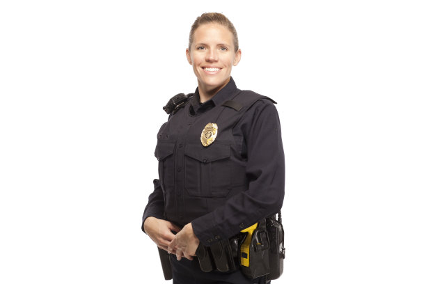 快乐的女警官素材图片