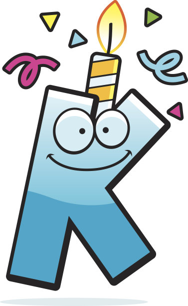 卡通字母K的生日图片下载