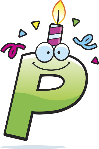 卡通字母P生日图片下载