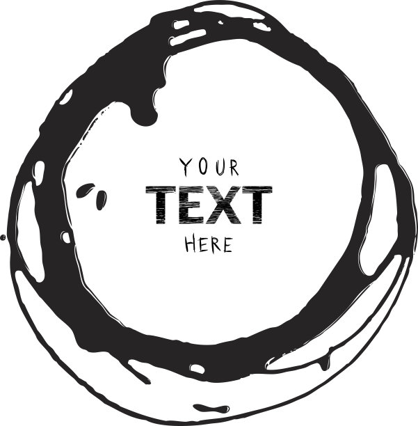 抽象简单不均匀流体黑色手绘车轮的想法背景图片下载