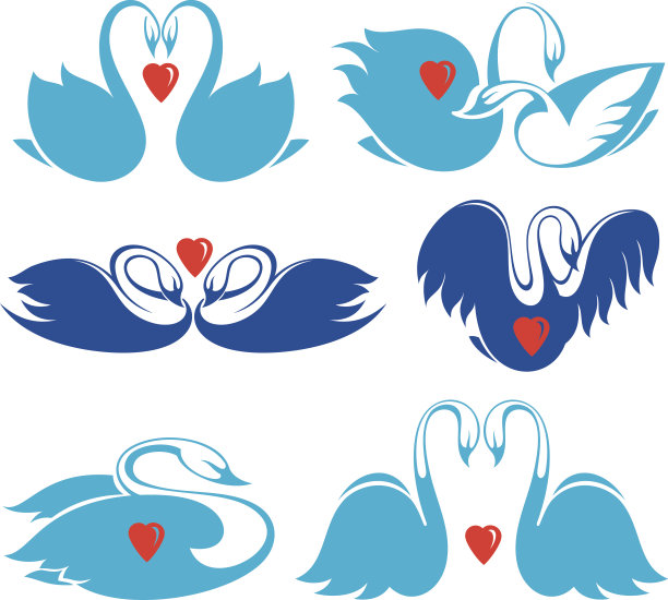 天鹅标志设置素材图片