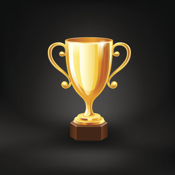 黄金奖杯。向量图片下载