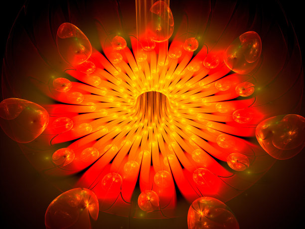 炽热的带有气泡的虫洞图片下载