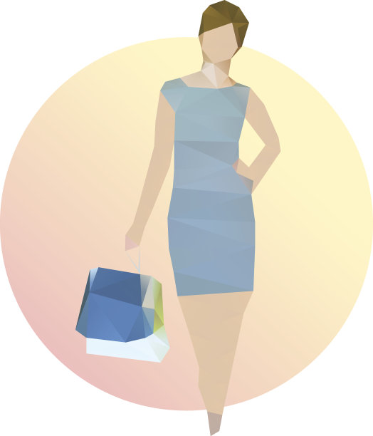 穿着蓝色衣服的时尚女商人图片下载