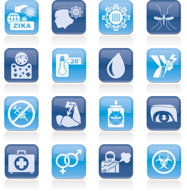 寨卡病毒流行图标图片下载