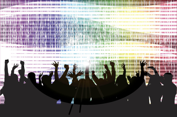 跳舞的人轮廓。图片下载