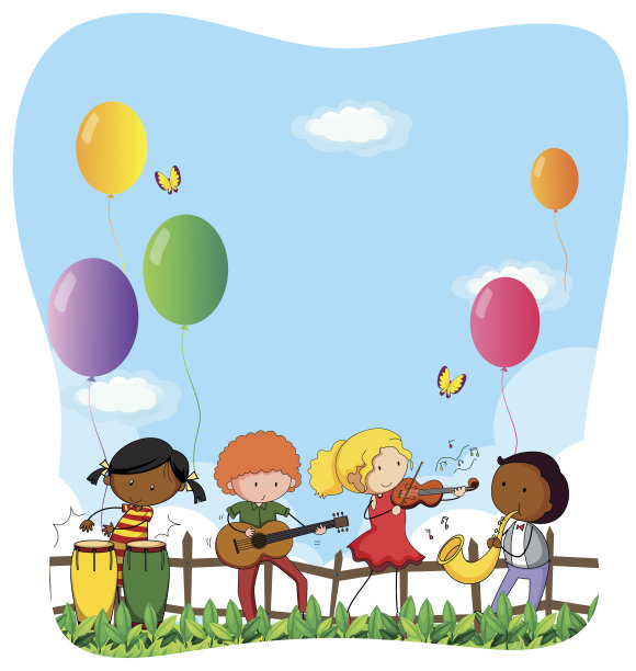 弹奏乐器的孩子图片下载