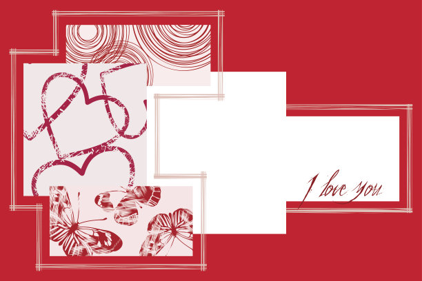 情人节的明信片。图片下载