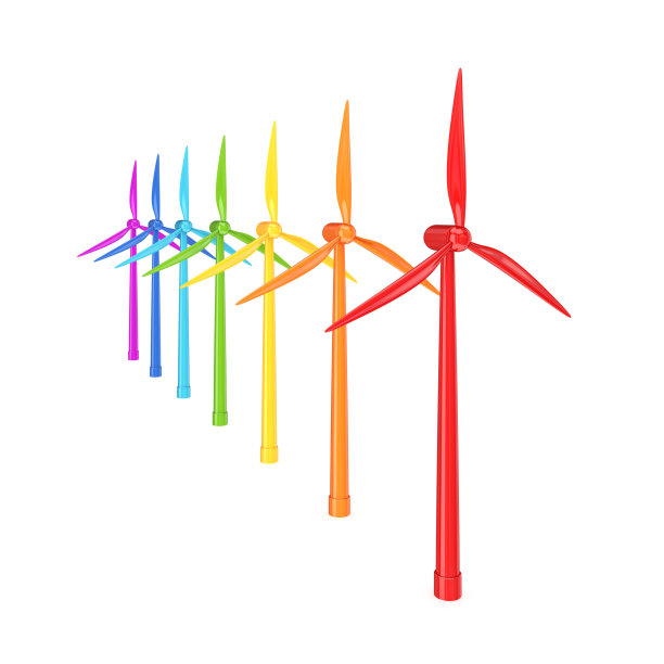 色彩斑斓的风车图片下载