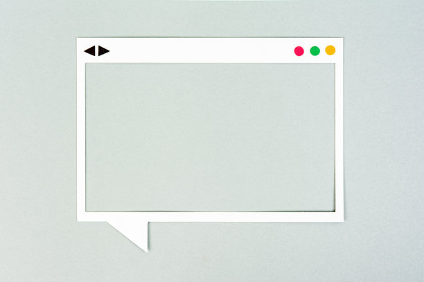 显示，框架，白色方形语音气泡在纸背景。图片下载