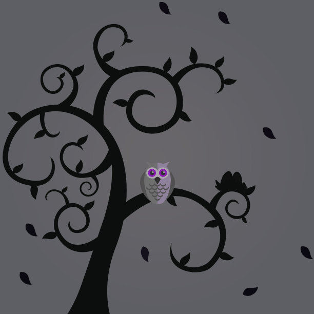 猫头鹰在黑暗中图片下载