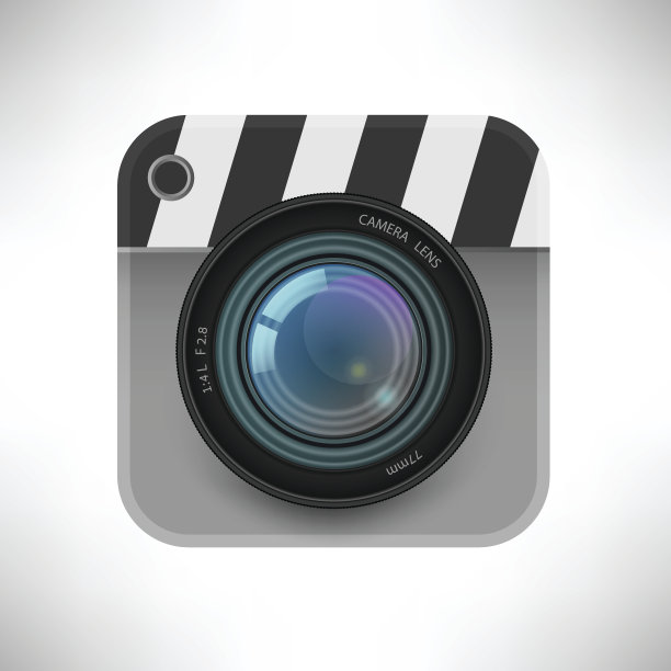 矢量插图的一个详细的相机图标图片下载