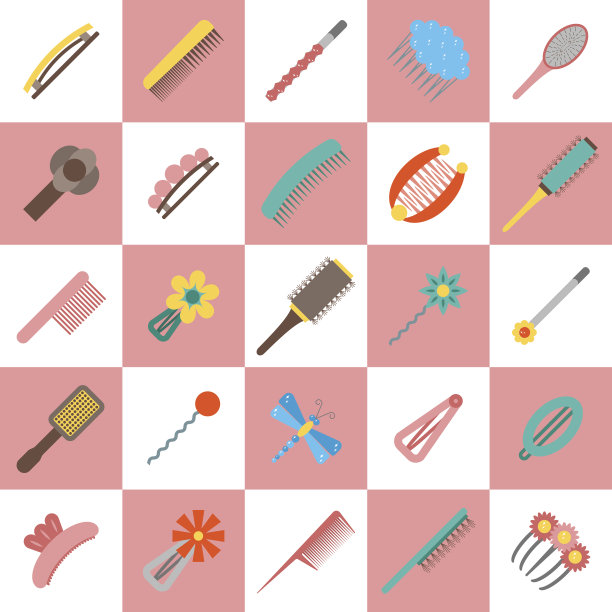 矢量扁平发夹图标图片下载