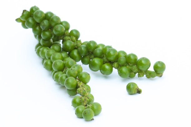 鲜青椒孤立在白色上图片下载