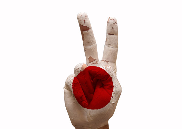 手做V形手势图片下载