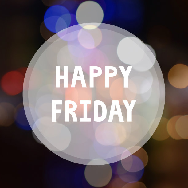 散景背景下的星期五快乐图片下载