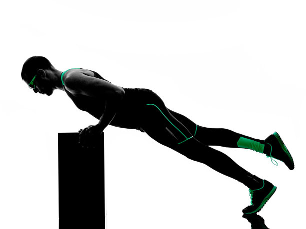 男子健身剪影图片下载