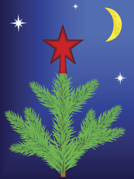 圣诞树上的星星图片下载