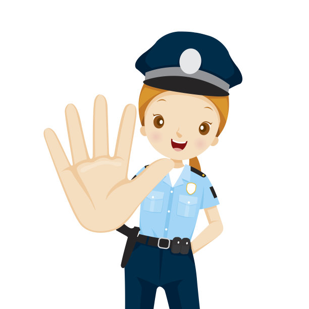 女警察举手示意停车图片下载