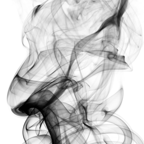白色背景上的烟雾图片下载