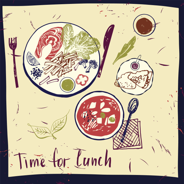 手工绘制的碗与甜菜图片下载