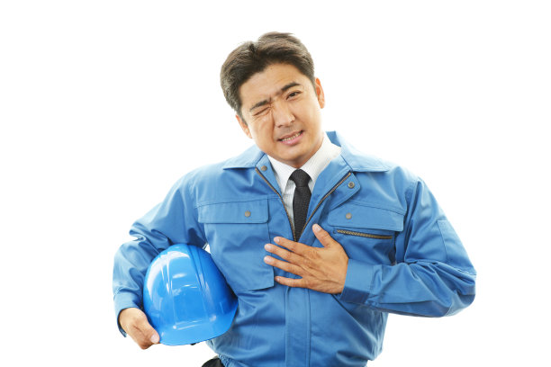 有胸痛的工人图片下载