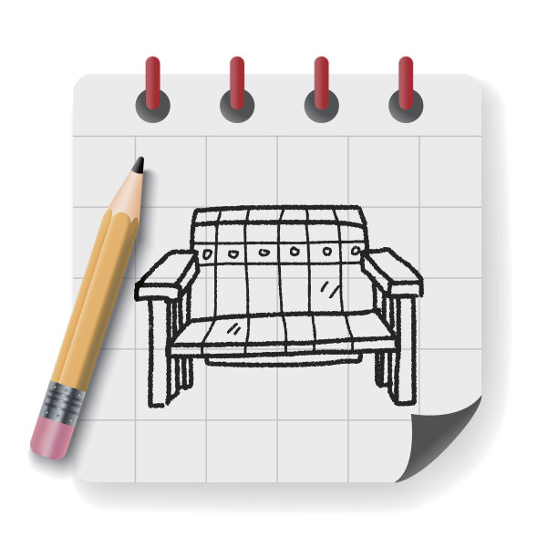 沙发上涂鸦图片下载