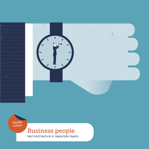 商人的手拿着钟，商人的手拿着望远镜图片下载